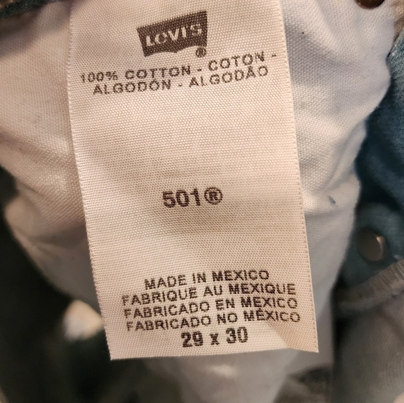 Levi's 501 Cut Off Denin Shorts Button Fly Estimated Size 26 Vintage - Picture 6 of 14